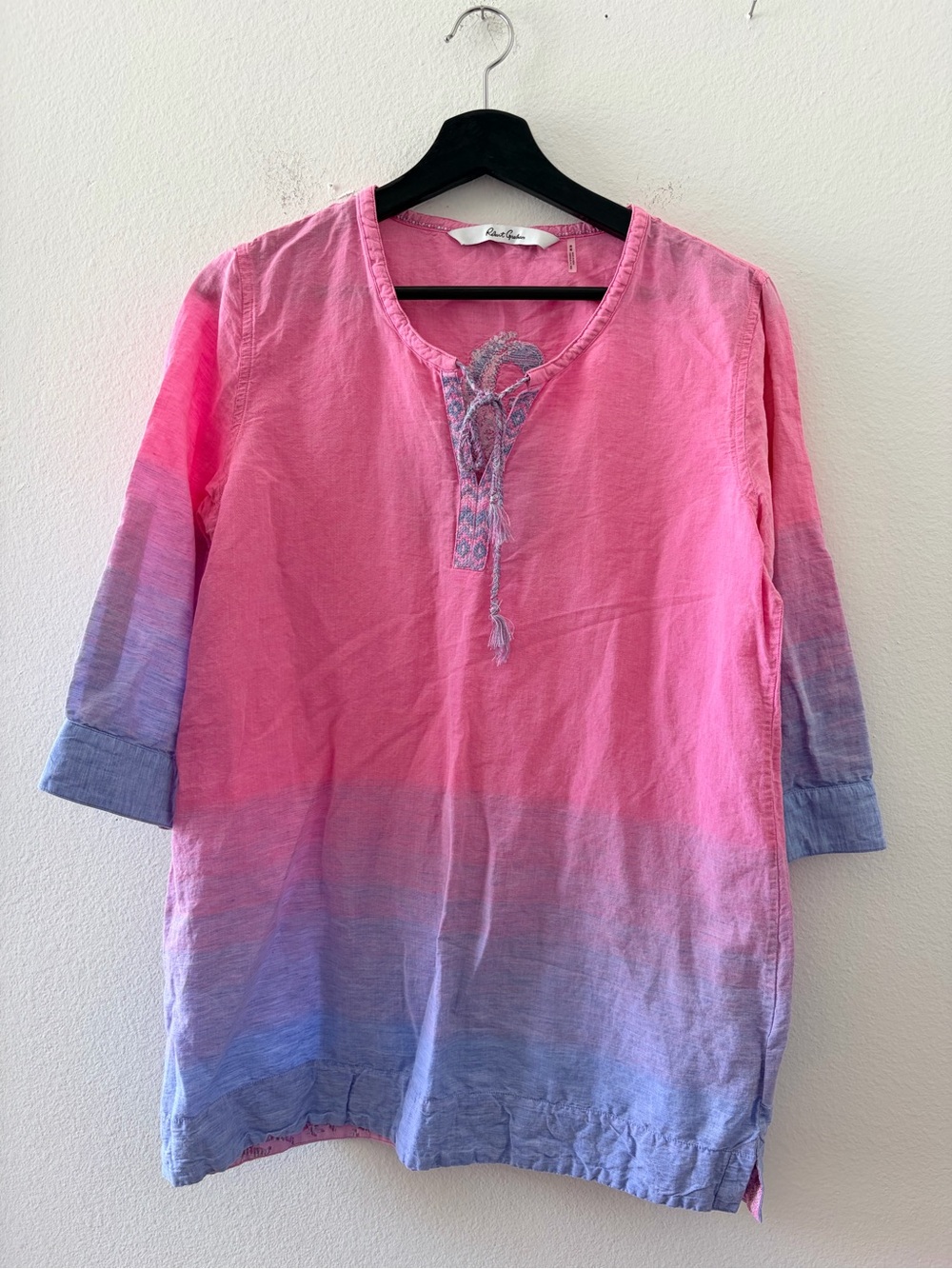 Robert Graham Pink & Lavender Ombre Tunic Top